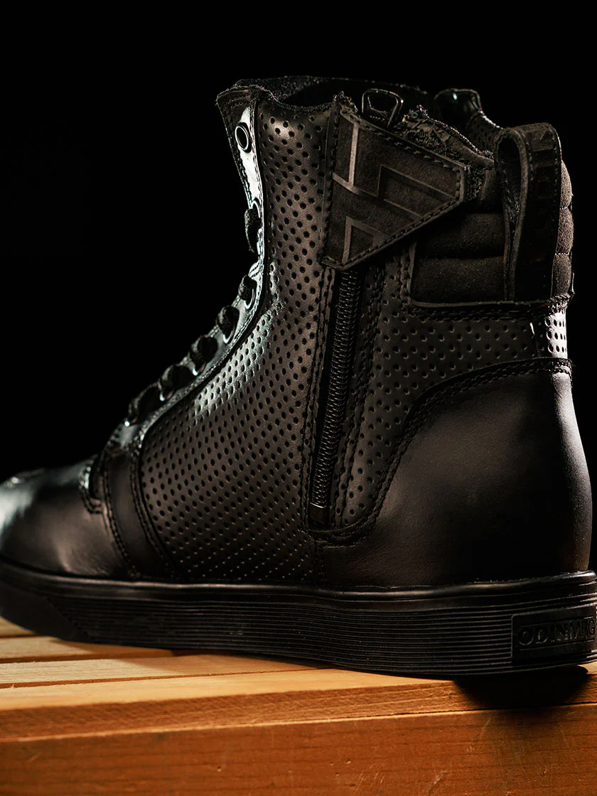 Apex Aero Perforated Motorcycle Shoes - Black - Image 5