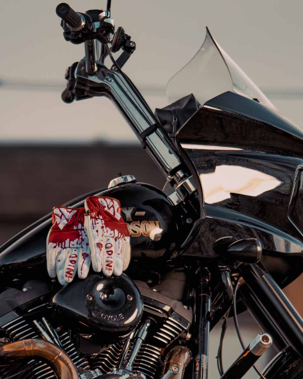 D3O Heavy Hitters Motorcycle Gloves - Bloodbath - Image 5