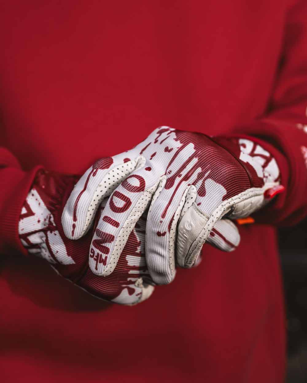 D3O Heavy Hitters Motorcycle Gloves - Bloodbath - Image 7