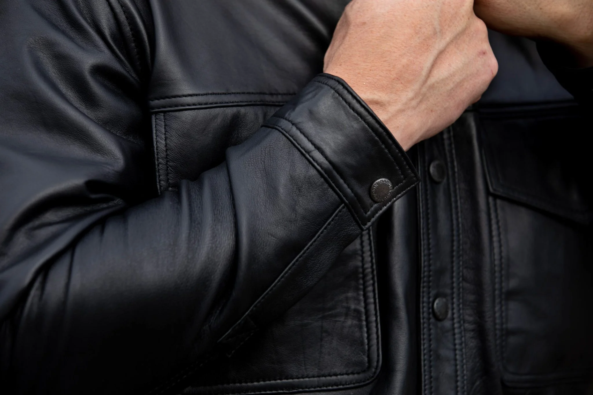 Men's Leather Shirt - Image 7