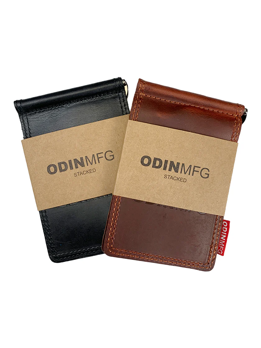 Stacked Logo Slimline Leather Billfold Wallet - Image 3